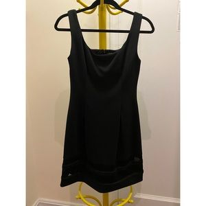 Lauren Ralph Lauren cocktail dress with sheer trim at hem